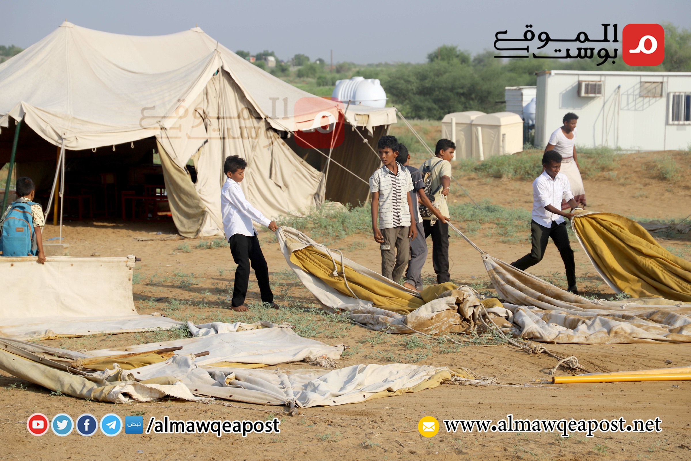 أكواخ وخيام.. وسيلة أطفال حجة لمواصلة تعليمهم