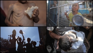 أطفال غزة بين الموت جوعا وأكل الرمال