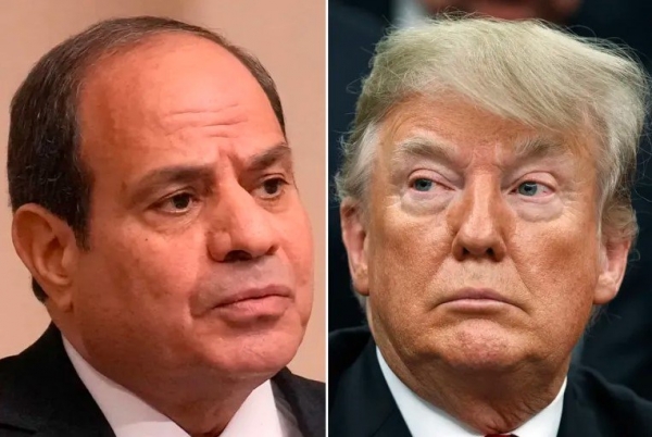ترامب والسيسي يبحثان الهجمات الأمريكية ضد الحوثيين والأوضاع في غزة