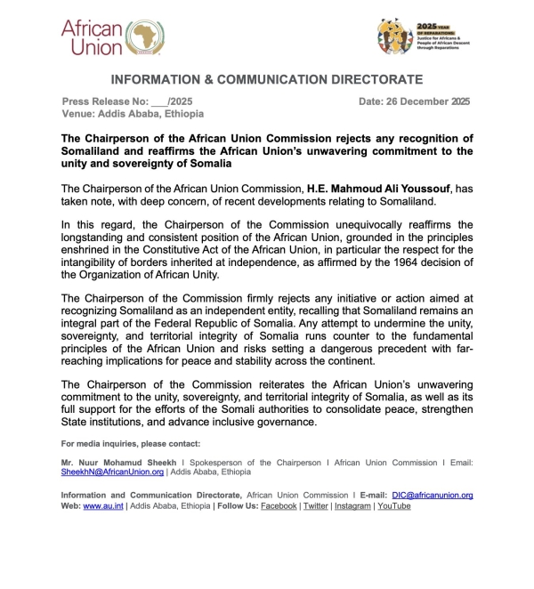 الاتحاد الأفريقي يرفض الاعتراف بصومالي لاند