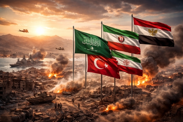 فوضى الشرق الأوسط بما فيها اليمن تفتح الطريق أمام القوى المتوسطة لإعادة تشكيل النظام الإقليمي