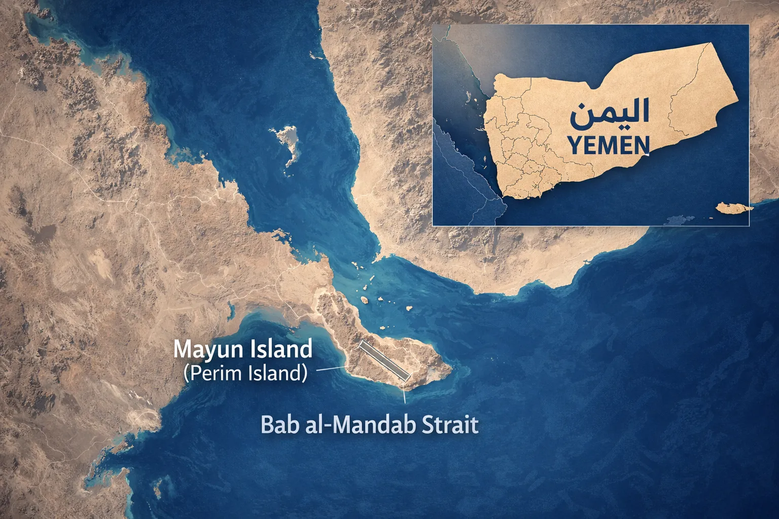 Controversy in Yemen Over Reports of Mysterious Aircraft Attempting to Land on Mayun Island Near Bab al-Mandab