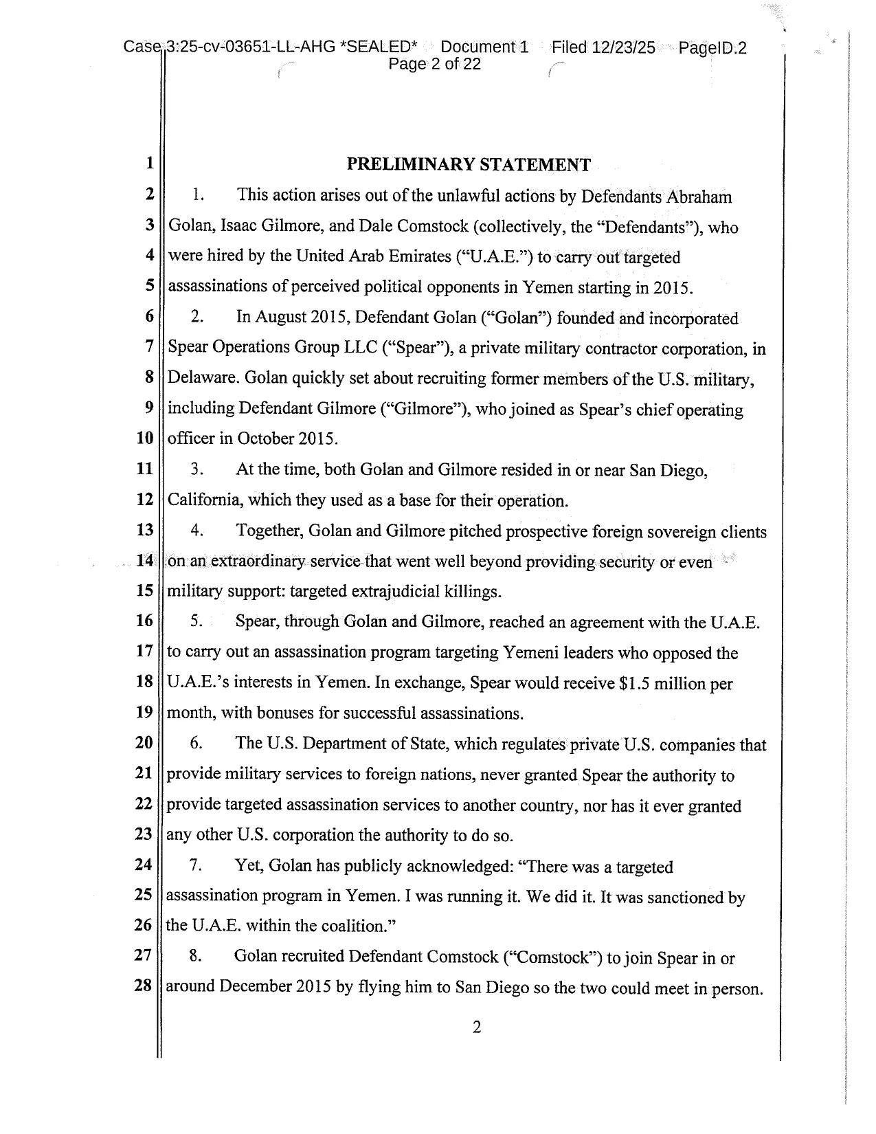 الموقع بوست يحصل على وثائق الدعوى القضائية المرفوعة ضد الإمارات في أمريكا ومرتزقتها في اليمن